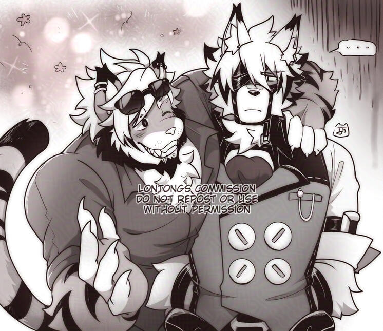 Lineart bust up 2 characters